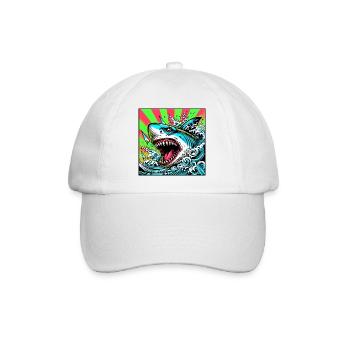 Shark - Baseball Cap - white/white - Front