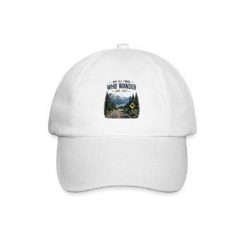 Hiking Trail: Not All Who Wander Are Lost - Baseball Cap - white/white - Front