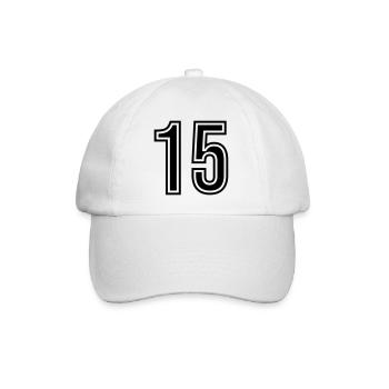 Symbole numérique 15 - Casquette classique - blanc/blanc - Devant