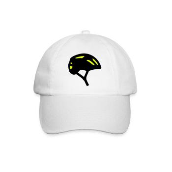Bicycle Helmet Profile Icon - Baseball Cap - white/white - Front