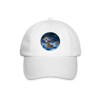 Moewe_mit_Fisch - Baseball Cap - white/white - Front