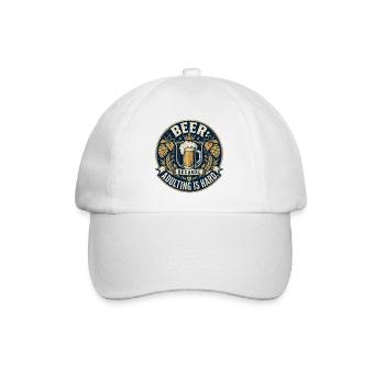 Drôle de proverbe de bière | L’âge adulte est difficile - Casquette classique - blanc/blanc - Devant