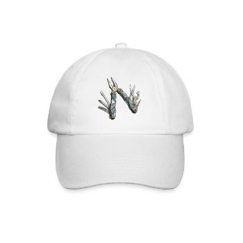Blue Mech Multitool Pattern - Baseball Cap - white/white - Front