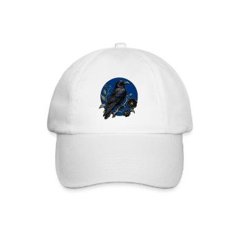 Great Botanical Gothic Raven - Baseball Cap - white/white - Front