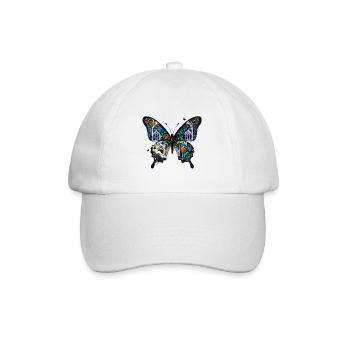 Steampunk Cathedral Butterfly - Baseball Cap - white/white - Front