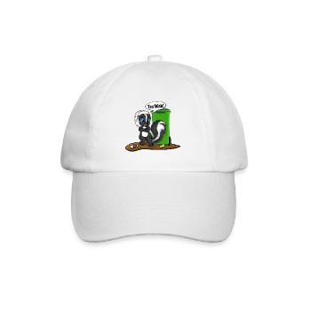 You Stink Skunk Cartoon Tee - Baseball Cap - white/white - Front