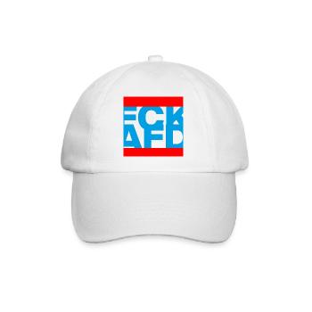 FCK AFD, NIE WIEDER IST JETZT, NO NZS, NO AFD - Baseball Cap - white/white - Front