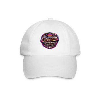 Insigne rétro Neon Synthwave des années 1980 Original 1986 - Casquette classique - blanc/blanc - Devant