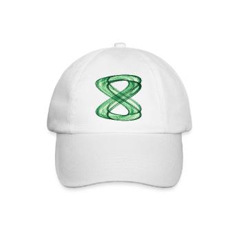 Verflochtene Bahnen – Strange Attractor - Baseballkappe - Weiß/Weiß - Vorne
