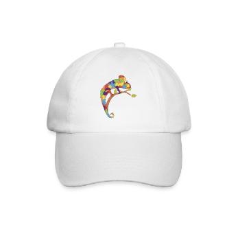 Neurodivergent chameleon - Baseball Cap - white/white - Front