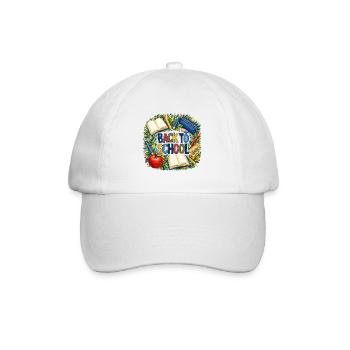 Back to School Books and Supplies - Baseball Cap - white/white - Front