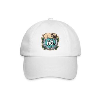 Mops hell: How about no - Baseballkappe - Weiß/Weiß - Vorne