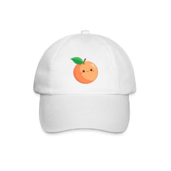 Kawaii Peach - Baseballkappe - Weiß/Weiß - Vorne