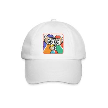 Bear family in colorful cartoon style - Baseball Cap - white/white - Front