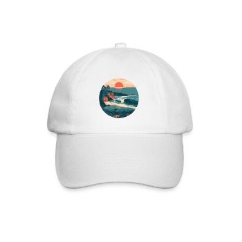 Sunset Coast Retro - Baseball Cap - white/white - Front