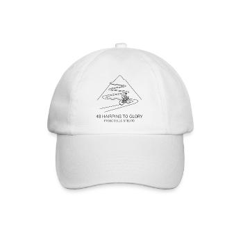 Stelvio Pass Minimalist Bike Art - Baseball Cap - white/white - Front