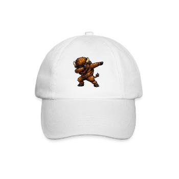 Dabbing Bison - Baseballkappe - Weiß/Weiß - Vorne