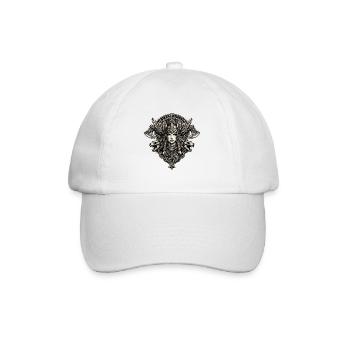 Walküre-Wolfswappen - Baseballkappe - Weiß/Weiß - Vorne
