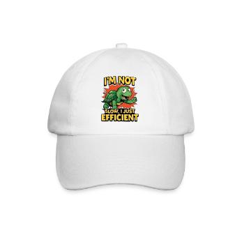 Turtle: Nicht kostenlos, nur effizient - Baseballkappe - Weiß/Weiß - Vorne