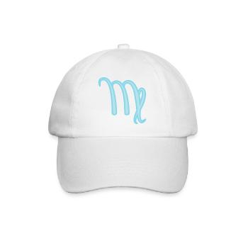 Jungfrau Sternzeichen Pastel Blau - Baseballkappe - Weiß/Weiß - Vorne