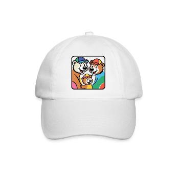 Bärenfamilie - Baseballkappe - Weiß/Weiß - Vorne