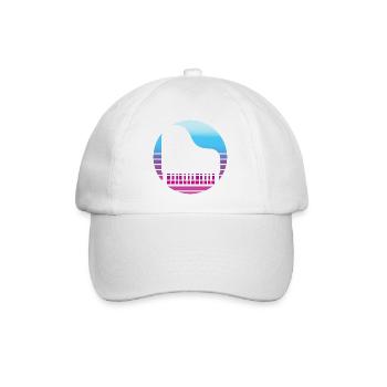 Cadeau pour musicien piano piano : idée cadeau - Casquette classique - blanc/blanc - Devant