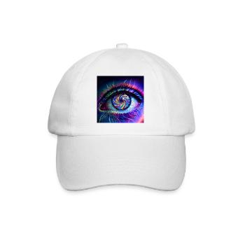 Goa_Eye_PEKE - Baseball Cap - white/white - Front