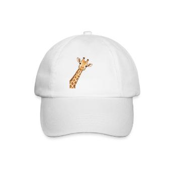 Giraffenhemd, Tierliebhaber-T-Shirt - Baseballkappe - Weiß/Weiß - Vorne