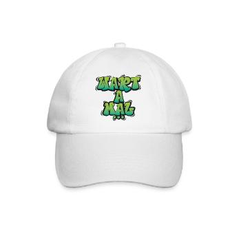 Wart A Mal – Lustiger Dialekt Spruch Design - Baseballkappe - Weiß/Weiß - Vorne