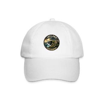 Badge de voyage vintage de l’île d’Émeraude d’Irlande - Casquette classique - blanc/blanc - Devant