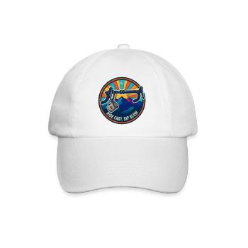 Ride Fast Sip Slow Retro Bike Badge - Baseball Cap - white/white - Front