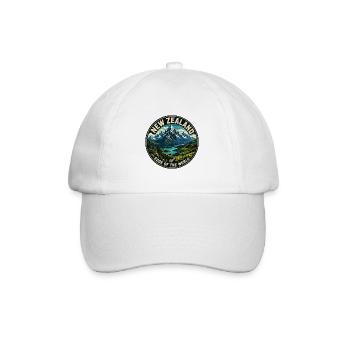 New Zealand Edge of the World Vintage Badge - Baseball Cap - white/white - Front