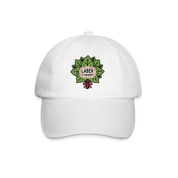 Rhabarber Laber Blätter Bouquet - Baseballkappe - Weiß/Weiß - Vorne