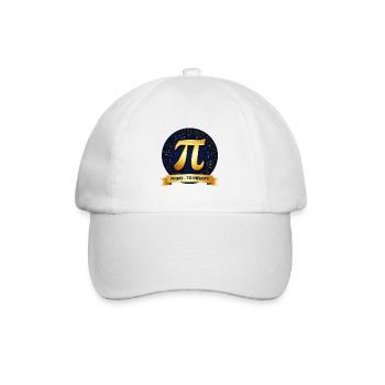 Pi Day to Infinity Emblem - Baseball Cap - white/white - Front