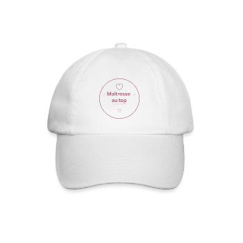 Maîtresse au top cercle rose - Casquette classique - blanc/blanc - Devant