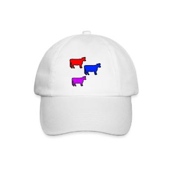 Cows - Baseball Cap - white/white - Front
