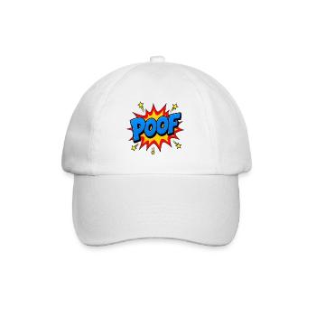 POOF Comic Lettering – Explosion d’action pop art - Casquette classique - blanc/blanc - Devant