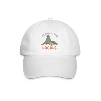 Respect The Locals Seal Turtle Retro - Baseball Cap - white/white - Front