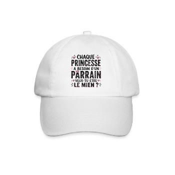 Veux Tu Etre Mon Parrain  - Casquette classique - blanc/blanc - Devant
