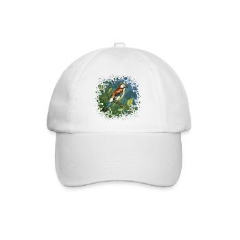 Colorful bird - Baseball Cap - white/white - Front