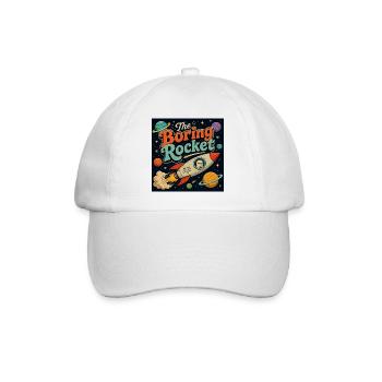 The Boring Rocket – Retro Space Travel - Baseball Cap - white/white - Front