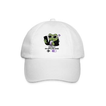 Gen Z Frog Boba Kawaii Aesthetic Sunglasses Funny  - Baseball Cap - white/white - Front