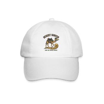 Surfeur du désert – chameau sur la vague - Casquette classique - blanc/blanc - Devant