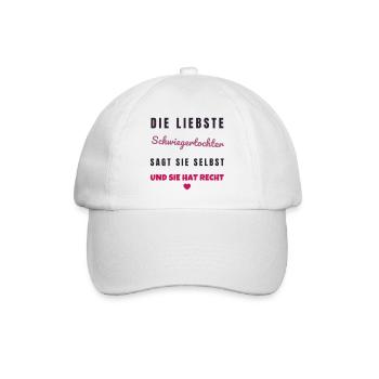 Lieblingsschwiegertochter - Geschenk Familie - Baseballkappe - Weiß/Weiß - Vorne