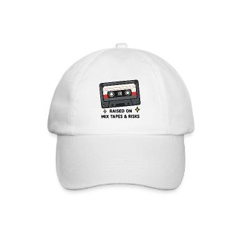 Retro Cassette Tape 80s 90s Nostalgia Vintage Musi - Baseball Cap - white/white - Front