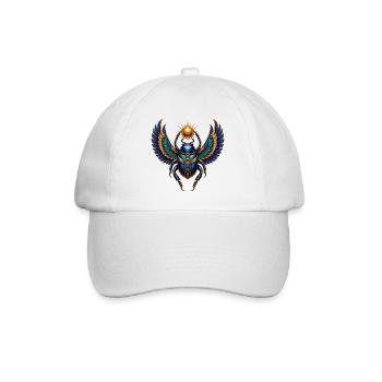 Egyptian Scarab Wing Sun Wreath - Baseball Cap - white/white - Front