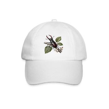 Lucane cerf volant sur branche  - Casquette classique - blanc/blanc - Devant