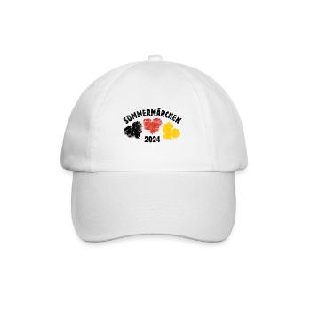 Sommermärchen 2024 Herz Deutschland - Baseballkappe - Weiß/Weiß - Vorne