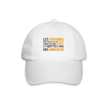 Les rumeurs sont crées par des jaloux - Casquette classique - blanc/blanc - Devant