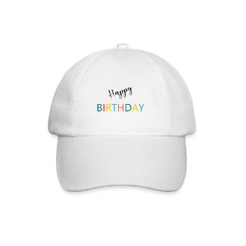 anniversary. HAPPY BIRTHDAY. Happy birthday. - Baseball Cap - white/white - Front
